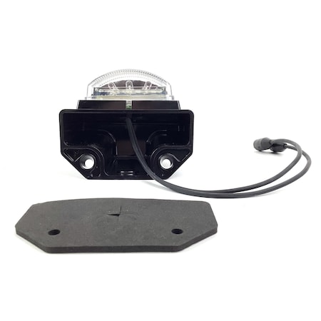 Truck-Lite Led, 3 Diode, License Light, Rectangular, Black Bracket Mount, Hardwired, Female Pl-10, 12V, Kit 15041